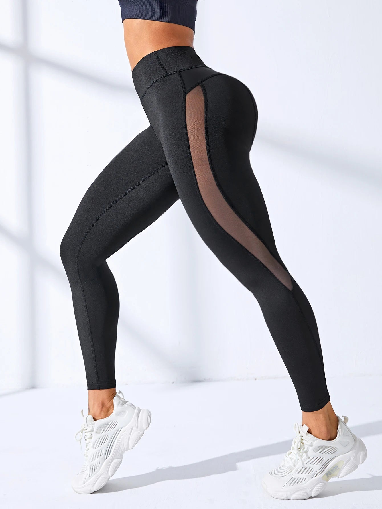 Women Gym Yoga Butt Lifting Leggings High Waist Quick Dry Sports Pants with Elastic Waistband Exercise Trousers Workout Leggings